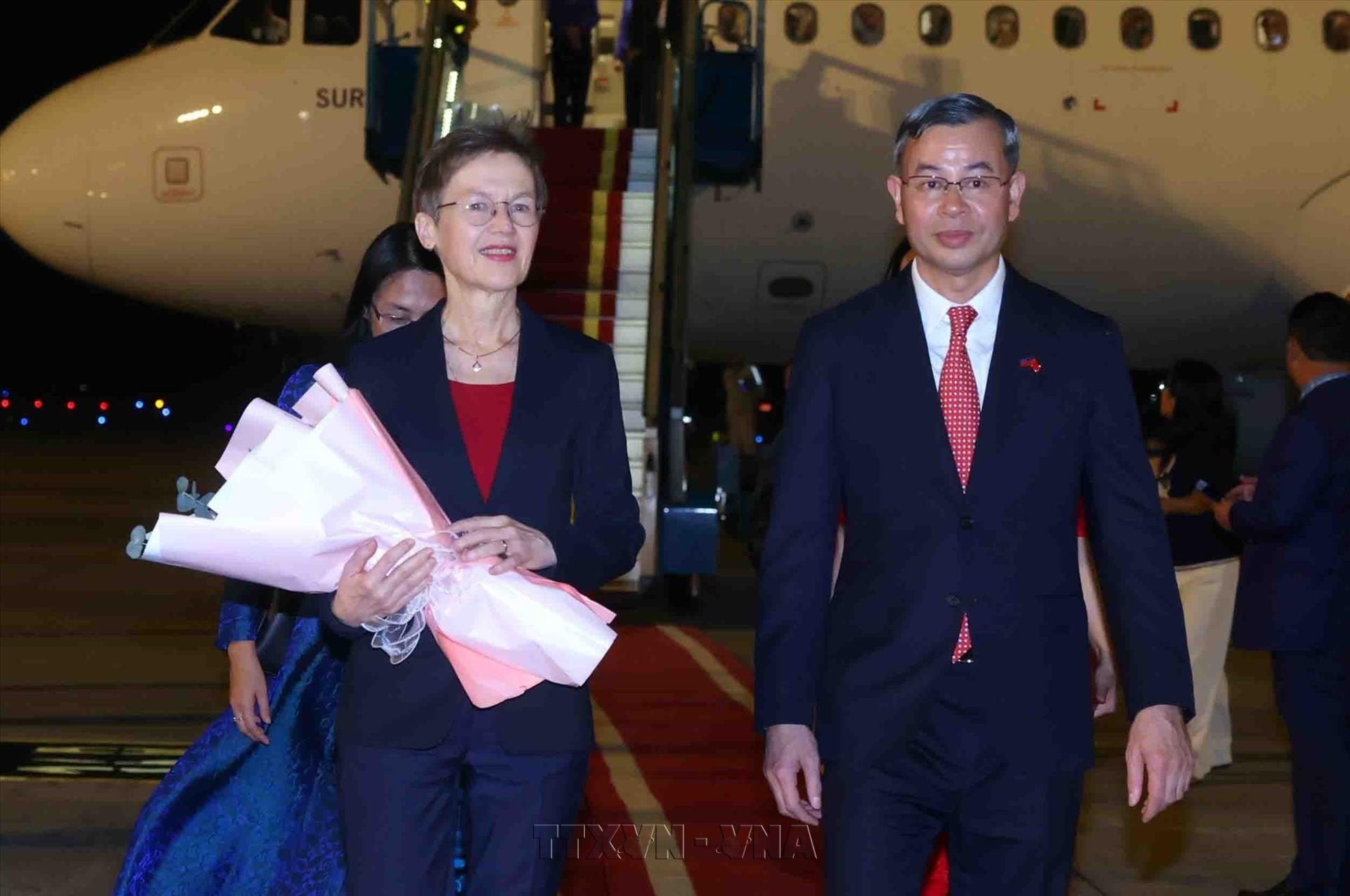La Première ministre du Liechtenstein arrive à Hanoï pour sa visite officielle