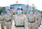 Bệnh viện dã chiến cấp 2 số 2 và các sĩ quan làm nhiệm vụ gìn giữ hòa bình báo công dâng Bác