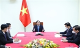 Thủ tướng Phạm Minh Chính điện đàm với Thủ tướng Lý Khắc Cường: Đề nghị lập Nhóm công tác chung tạo thuận lợi để nông sản Việt Nam xuất khẩu sang Trung Quốc