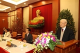 Tổng Bí thư Nguyễn Phú Trọng gặp mặt các đại biểu về dự Đại hội VI Hội Người cao tuổi Việt Nam