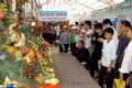 The showroom of fruit trays offered to Hung Kings by people from the South. Photo by Trong Duc