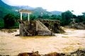 Thia Bridge in Yen Bai being completely destroyed by a flash flood.