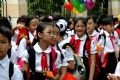 The jubilant atmosphere of the first day of the 2005-2006 school year in some schools in Hanoi.