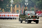 Lieutenant General Nguyen Van Thanh, Deputy Chief of the general staff of the Vietnam People&rsquo;s Army, Hero of the armed forces, leads the parade.