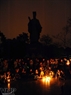 Sparkling candles at the foot of the Ly Thai To Monument near Hoan Kiem Lake, Hanoi. Photo: Tran Thanh Giang