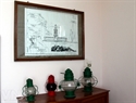 ホンダウ島の灯台で照明に使用された古いランプ。