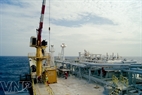 Oil tanker MV12 on the Rong Doi Oil Field.
