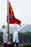 La ceremonia de izamiento de banderas de la vigesimocuarta Competencia de Tiro de las Fuerzas Armadas de la ASEAN (AARM 24).