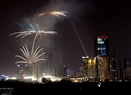 Feux d’artifice pour accueillir le Nouvel An sur la tour Bitexco, tour la plus haute à Hô Chi Minh-Ville. Photo: Kim Phuong 