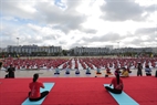 Ngày Quốc tế Yoga lần thứ 6 do Đại sứ quán Ấn Độ tổ chức tại TP Hạ Long (Quảng Ninh), ngày 21/6/2020.